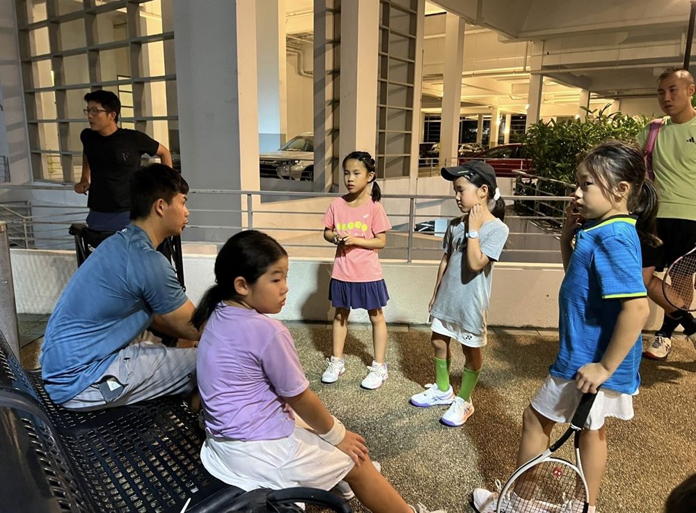 Junior players at a group session